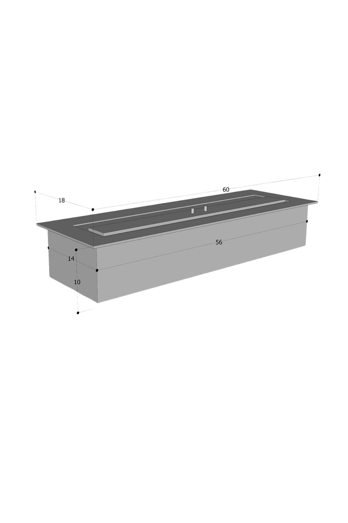60 cm Burner Bacasız Şömine